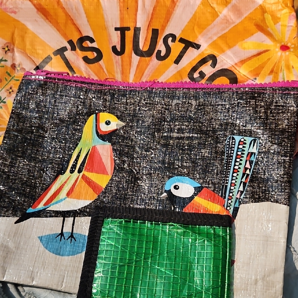Colorful Bird Design Recycled. Bags And Wallet